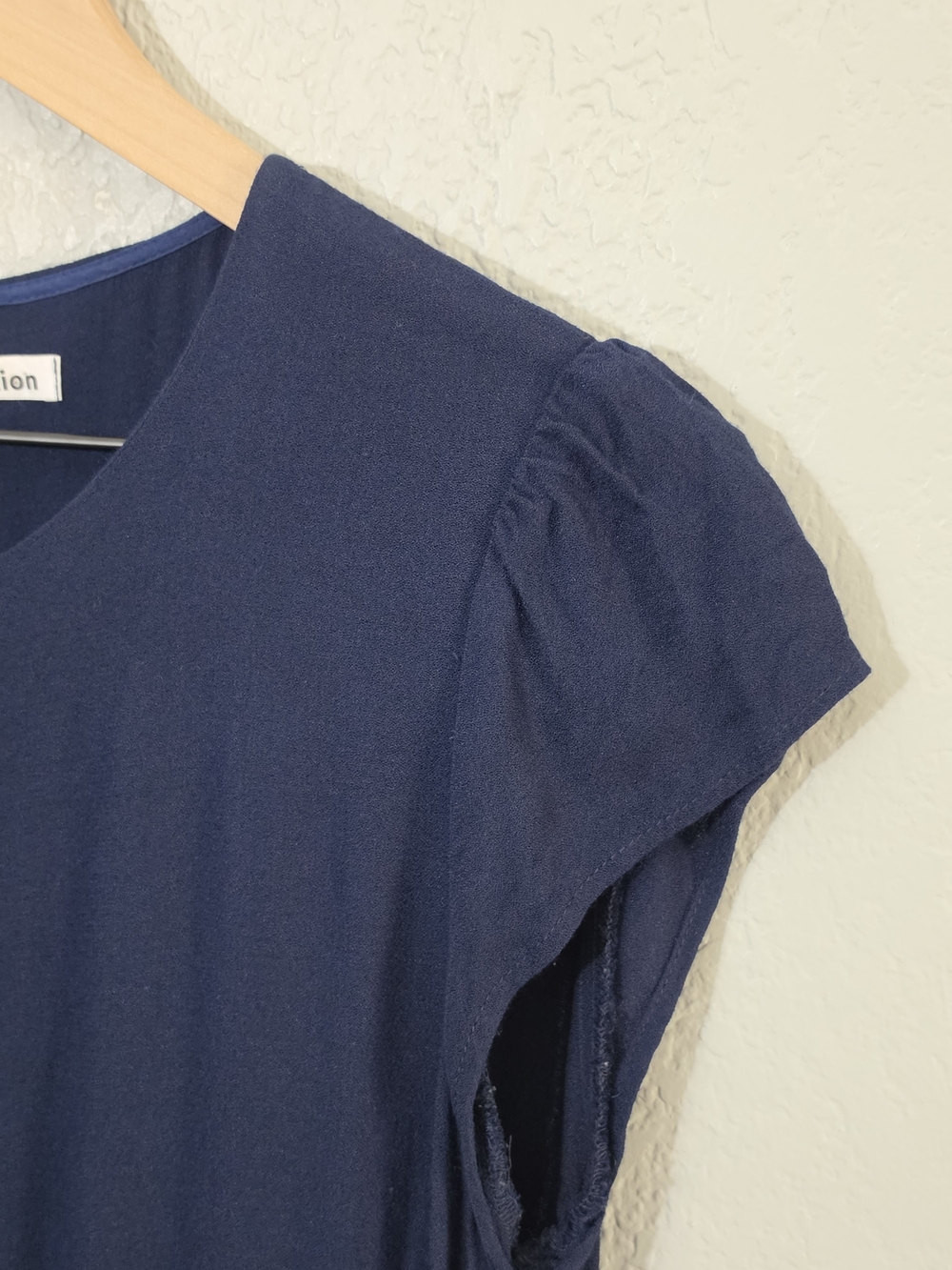 Reformation Marina Jumpsuit Navy Cap-Sleeve Button-Front Wide Leg Womens 8 - Picture 10 of 13